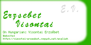erzsebet visontai business card